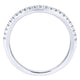 Wedding Band 14k White Gold Diamond Curved