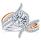 Wedding Band 14k White Gold Diamond Curved