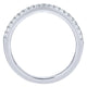 Wedding Band 14k White Gold Diamond Curved