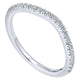 Wedding Band 14k White Gold Diamond Curved