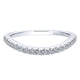 Wedding Band 14k White Gold Diamond Curved