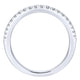 Wedding Band 14k White Gold Diamond Curved
