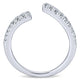 Wedding Band 14k White Gold Diamond Curved