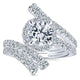 Wedding Band 14k White Gold Diamond Curved