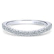 Wedding Band 14k White Gold Diamond Curved