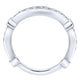 Wedding Band 14k White Gold Diamond Curved