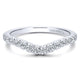 Wedding Band 14k White Gold Diamond Curved