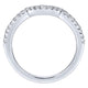 Wedding Band 14k White Gold Diamond Curved