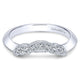 Wedding Band 14k White Gold Diamond Curved
