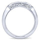 Wedding Band 14k White Gold Diamond Curved