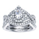 Wedding Band 14k White Gold Diamond Curved
