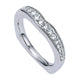 Wedding Band 14k White Gold Diamond Curved
