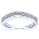 Wedding Band 14k White Gold Diamond Curved