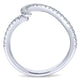 Wedding Band 14k White Gold Diamond Curved