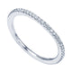 Wedding Band 14k White Gold Diamond Curved
