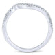 Wedding Band 14k White Gold Diamond Curved