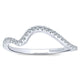 Wedding Band 14k White Gold Diamond Curved
