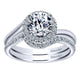 Wedding Band 14k White Gold Diamond Curved