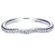Wedding Band 14k White Gold Diamond Curved