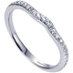 Wedding Band 14k White Gold Diamond Curved