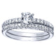 Wedding Band 14k White Gold Diamond Curved