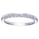 Wedding Band 14k White Gold Diamond Curved
