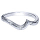 Wedding Band 14k White Gold Diamond Curved
