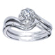 Wedding Band 14k White Gold Diamond Curved
