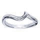 Wedding Band 14k White Gold Diamond Curved