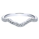 Wedding Band 14k White Gold Diamond Curved