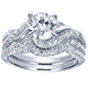 Wedding Band 14k White Gold Diamond Curved