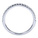 Wedding Band 14k White Gold Diamond Curved