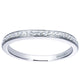 Wedding Band 14k White Gold Diamond Curved