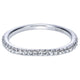 Wedding Band 14k White Gold Diamond Curved