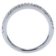 Wedding Band 14k White Gold Diamond Curved