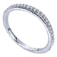 Wedding Band 14k White Gold Diamond Curved