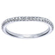 Wedding Band 14k White Gold Diamond Curved