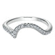 Wedding Band 14k White Gold Diamond Curved
