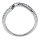 Wedding Band 14k White Gold Diamond Curved