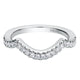 Wedding Band 14k White Gold Diamond Curved