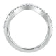 Wedding Band 14k White Gold Diamond Curved