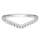 Wedding Band 14k White Gold Diamond Curved