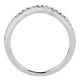 Wedding Band 14k White Gold Diamond Curved