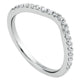 Wedding Band 14k White Gold Diamond Curved