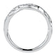 Wedding Band 14k White Gold Diamond Curved