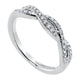 Wedding Band 14k White Gold Diamond Curved