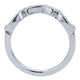 Wedding Band 14k White Gold Diamond Curved