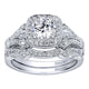 Wedding Band 14k White Gold Diamond Curved