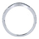 Wedding Band 14k White Gold Diamond Curved