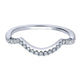 Wedding Band 14k White Gold Diamond Curved